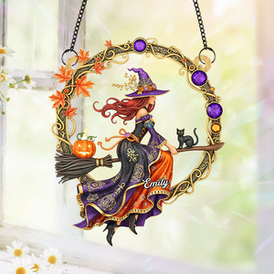 Witch suncatcher - Personalized Gifts For Witch Lover 03NAPU120725-Homacus