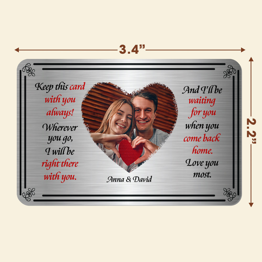 Custom Photo Gifts For Couple Aluminum Wallet Card 02KAMH311224-Homacus