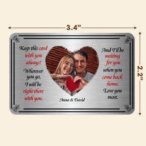 Custom Photo Gifts For Couple Aluminum Wallet Card 02KAMH311224-Homacus