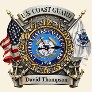 Veteran Wall Clock - Personalized Gifts For Military 1 Layer Acrylic Hanging Wall Clock HUVP030626-Homacus