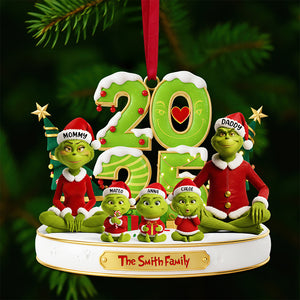 Happly Family Christmas Ornament Personalized Gifts For Family 09OHDT041125-Homacus