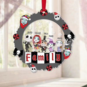 Personalized Gift For Family Ornament, Horror Christmas Family 01KAPU091124-Homacus