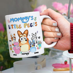 Personalized Gifts For Mom Coffee Mug 05kalu240125 Mommy's Little Peeps-Homacus