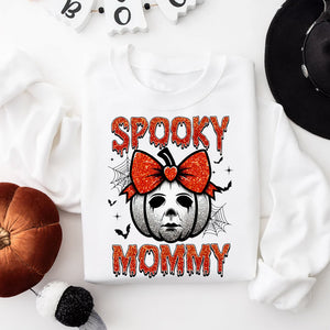 Personalized Gifts For Mom Glitter Shirt, Spooky Mama 01qhqn180924-Homacus