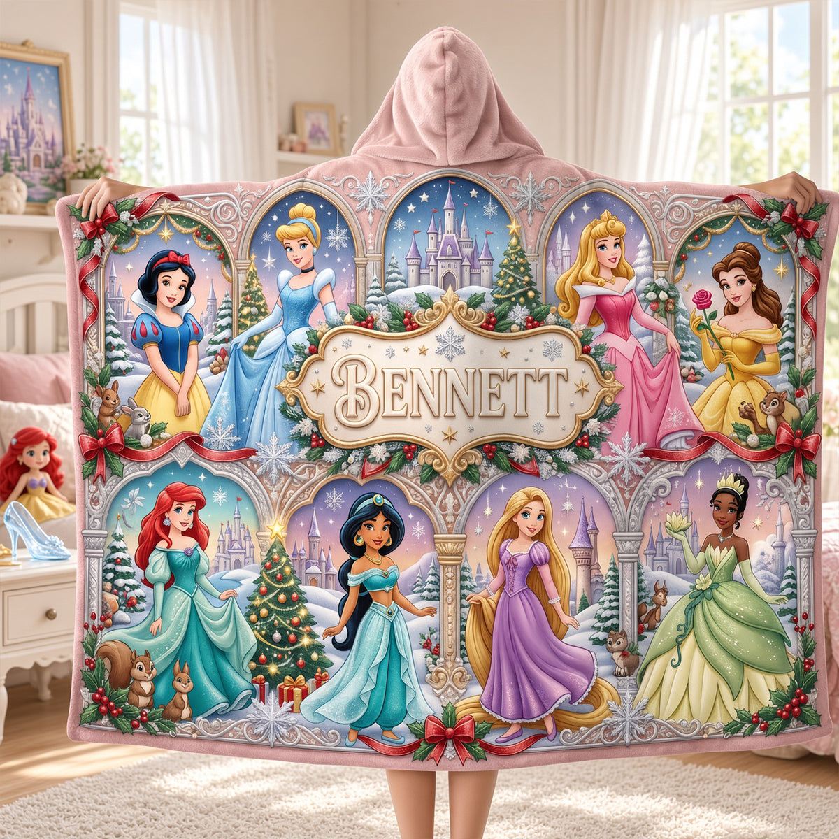 Fairy Tale Christmas Hood Blanket - Personalized Gifts For Kid 03patn261026-Homacus