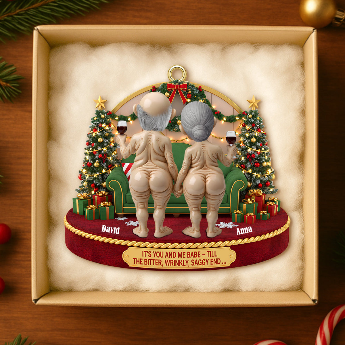 Personalized Gifts For Drinking Lover Old Couple Christmas Ornament 01natn230925-Homacus