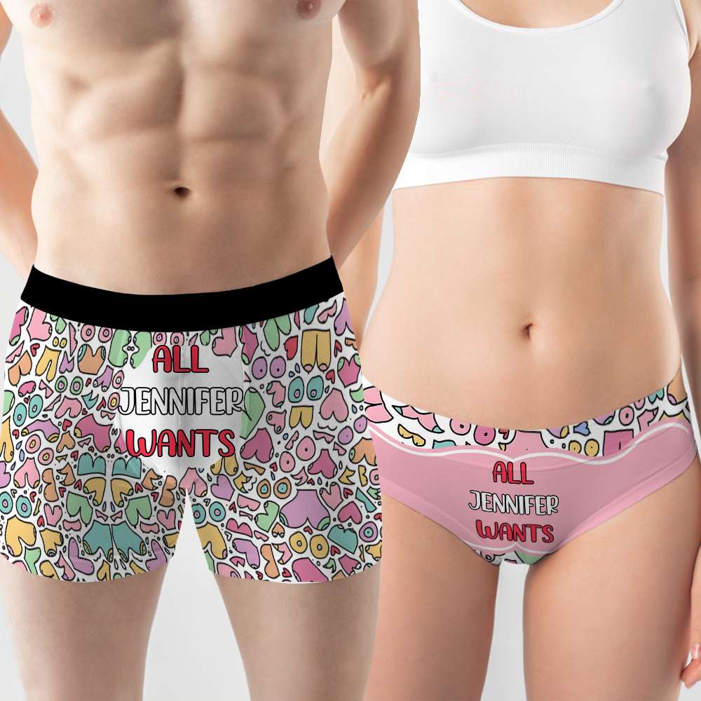 Personalized Gifts For Couple Men's Boxers and Women's Brief 02KAMH031224-Homacus