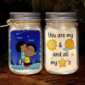 Personalized Gifts For Couple Mason Jar Light 03toqn090125hg You're My Sun And Moon And All My Stars-Homacus