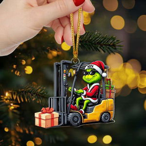 Personalized Gift For Forklift Operator Ornament, How The Forklift Driver Saved Christmas 02QHMH061124-Homacus