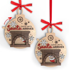 Funny Fireplace Santa Christmas Countdown Ornament 47acxx280824-Homacus