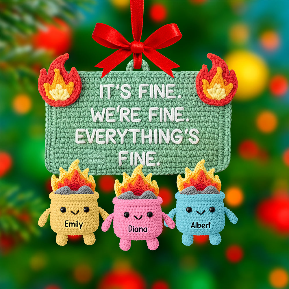 Funny Fire Meme Christmas Ornament - Personalized Gifts For Coworkers 03naqn190825-Homacus