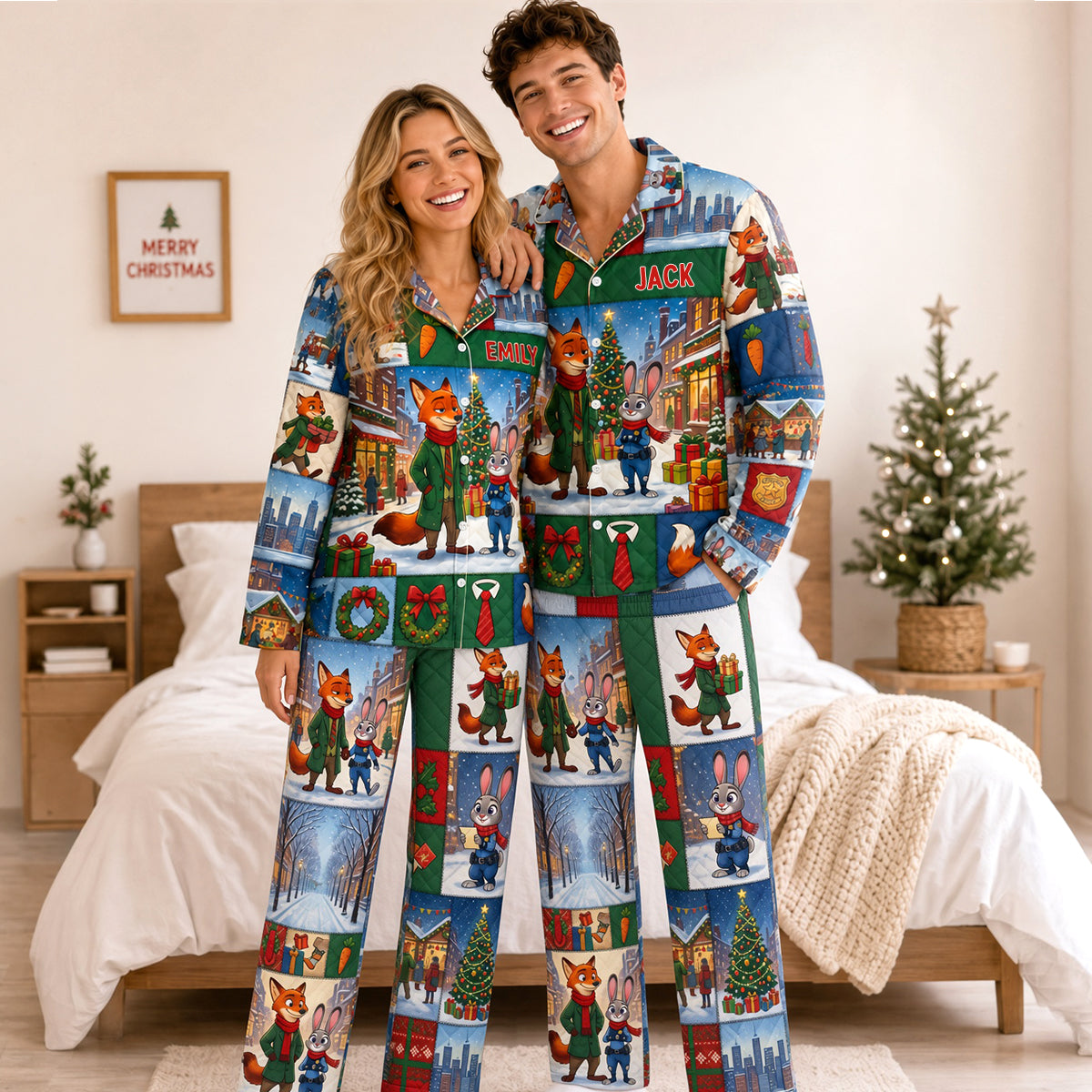 Lovely Couple Pajama Set - Personalized Christmas Gifts For Couple 01hadh030926