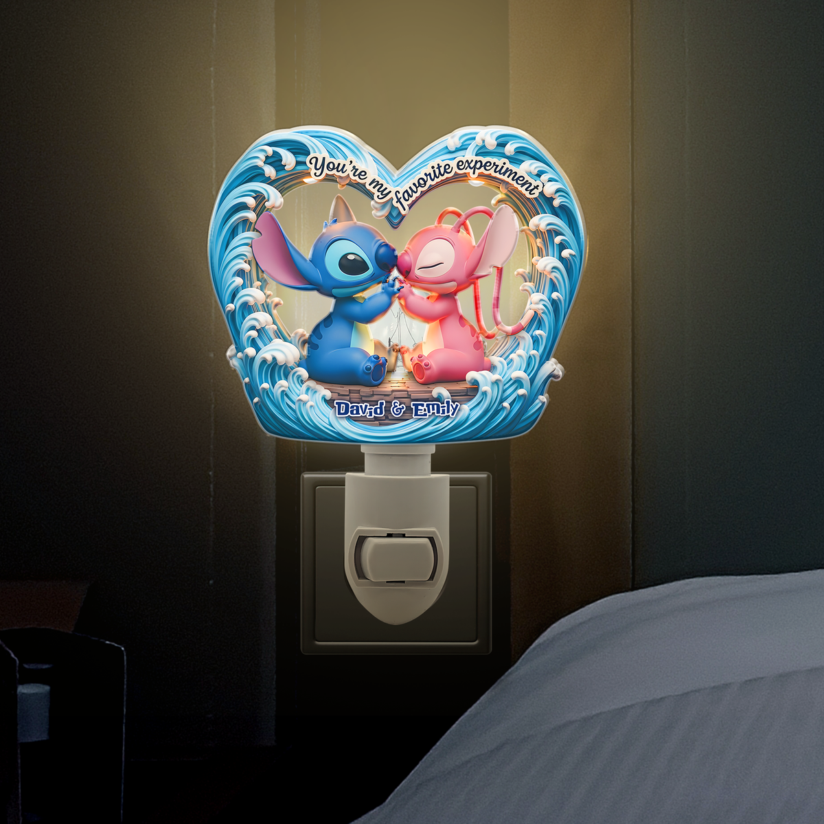 Cute Alien Couple Acrylic Night Light - Personalized Gift For Couple 01qhpu020625-Homacus