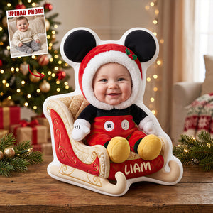 Christmas Baby Sleigh Pillow - Custom Photo Gifts For Kids 02pgdt101026-Homacus
