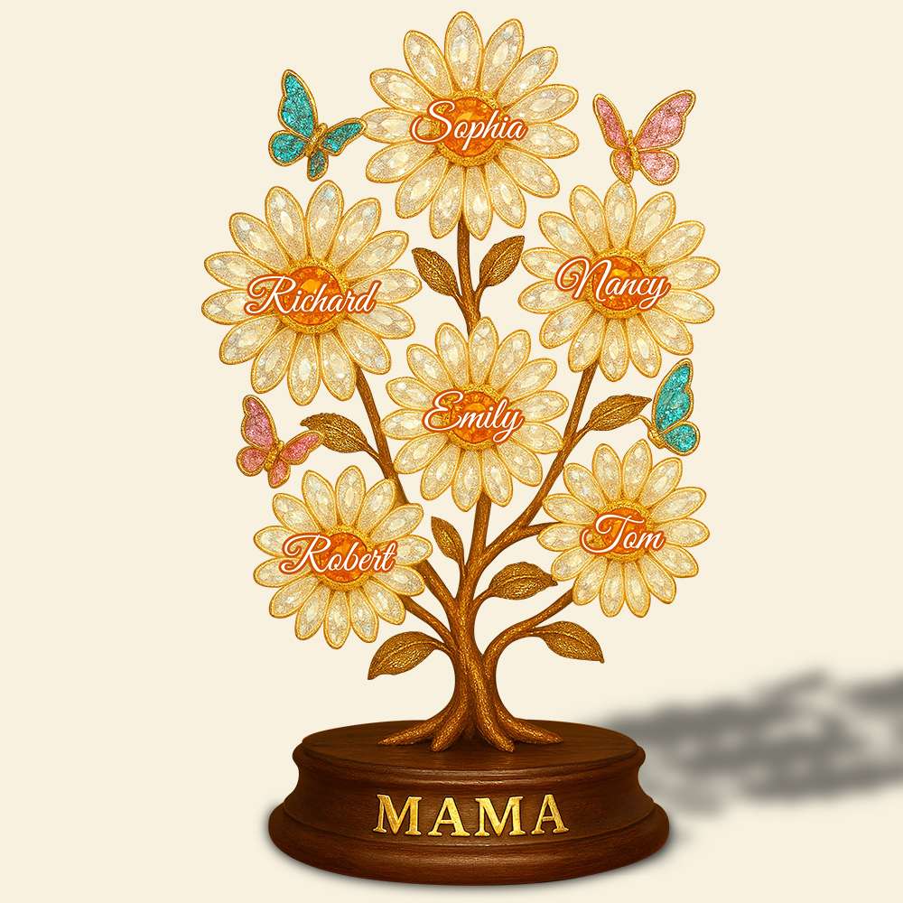 Flower Mama Acrylic Plaque Gifts For Mom 03TODT140425-Homacus