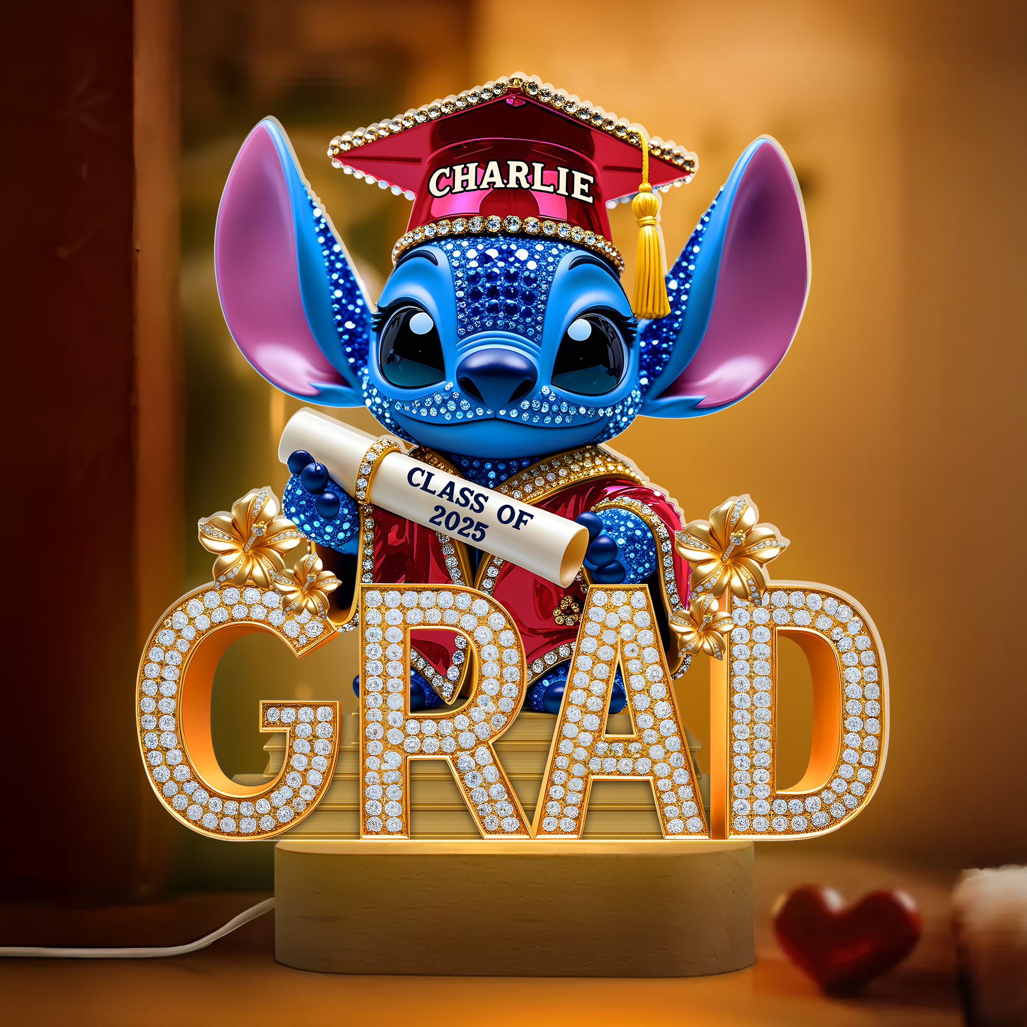Graduation Led light With Oval Base - Personalized Gifts For Graduates 01napu050525