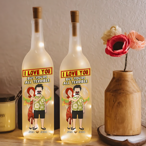 Personalized Gifts For Couple Bottle Lamp I Love You 03ohpu130225hg-Homacus