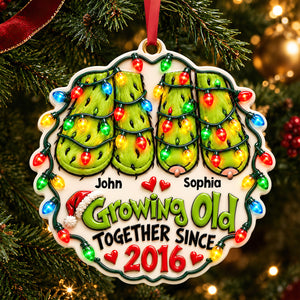 Old Furry Naughty Couple Ornament - Personalized Christmas Gifts For Couples 05nadt191026-Homacus