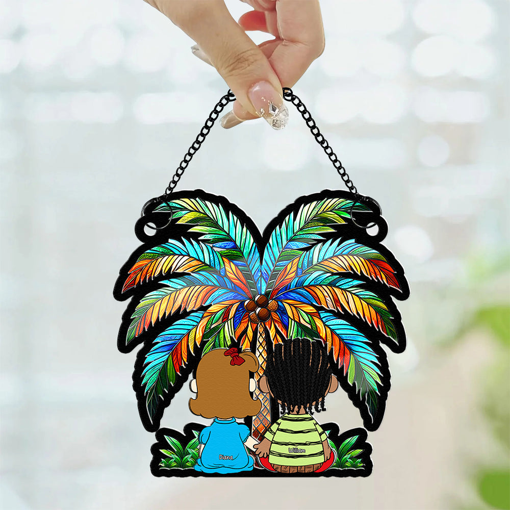Personalized Gifts For Couple Suncatcher Ornament Summer Couple 02KAQN261224HG-Homacus