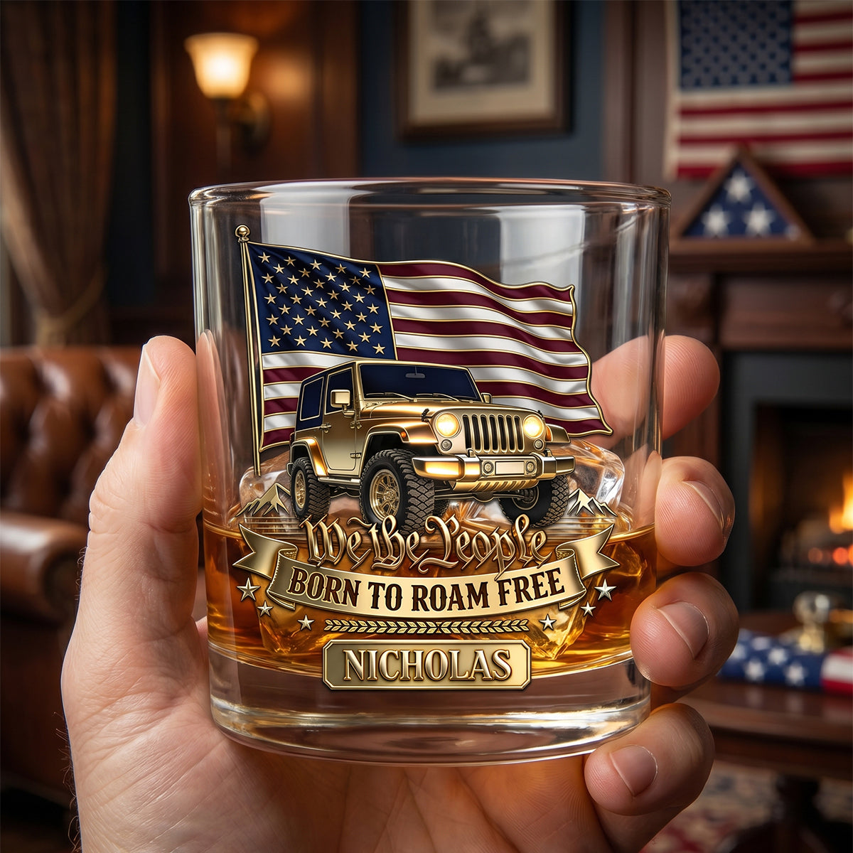 Proud Off-road Journey x Celebrated America 250th Anniversary Drinking Glass - Personalized Gifts For Off-road Lovers 01pgdh150626