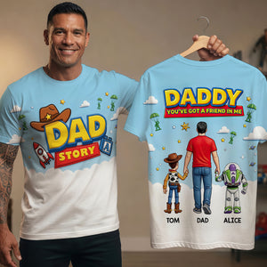 Cosmic Cowboy Dad 3D Shirt - Personalized Gifts For Dads 01HUDT080526-Homacus
