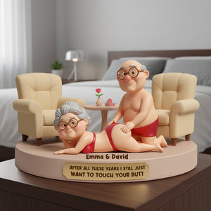 Funny Old Couple Acrylic Plaque - Personalized Gifts For Couples 09OHLU281125-Homacus