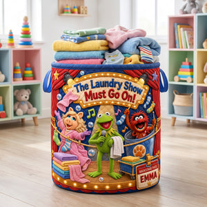 The Laundry Must Go On Quilted Laundry Basket - Personalized Gifts 03haqn180726-Homacus