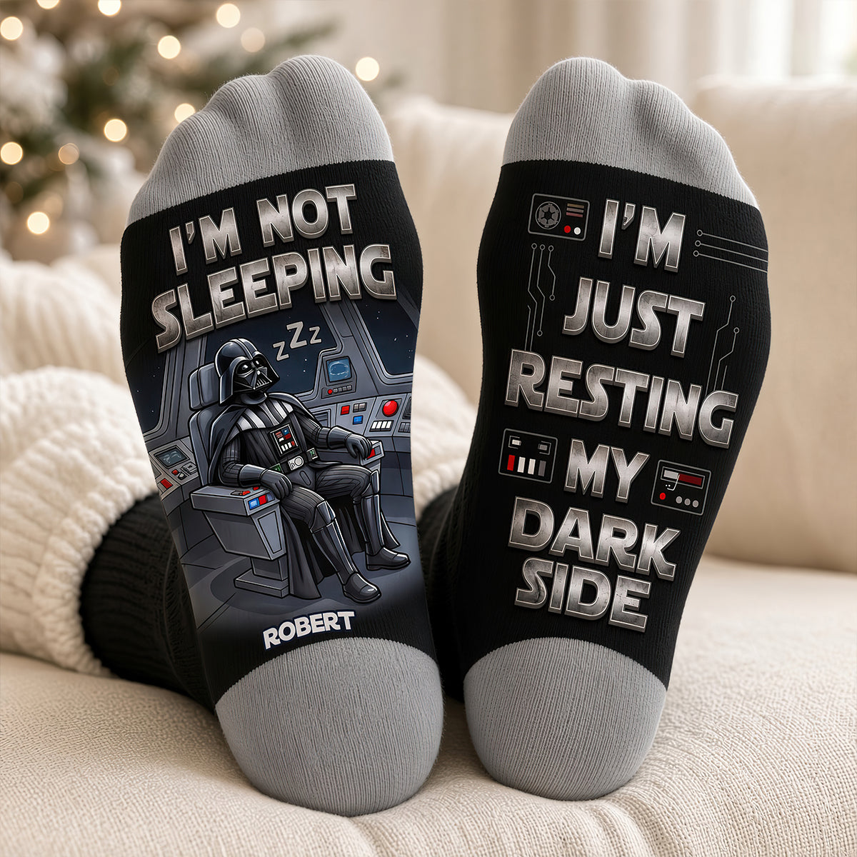 Not Sleeping, Just Resting Socks - Personalized Gifts For Film Lovers 03TODT230926