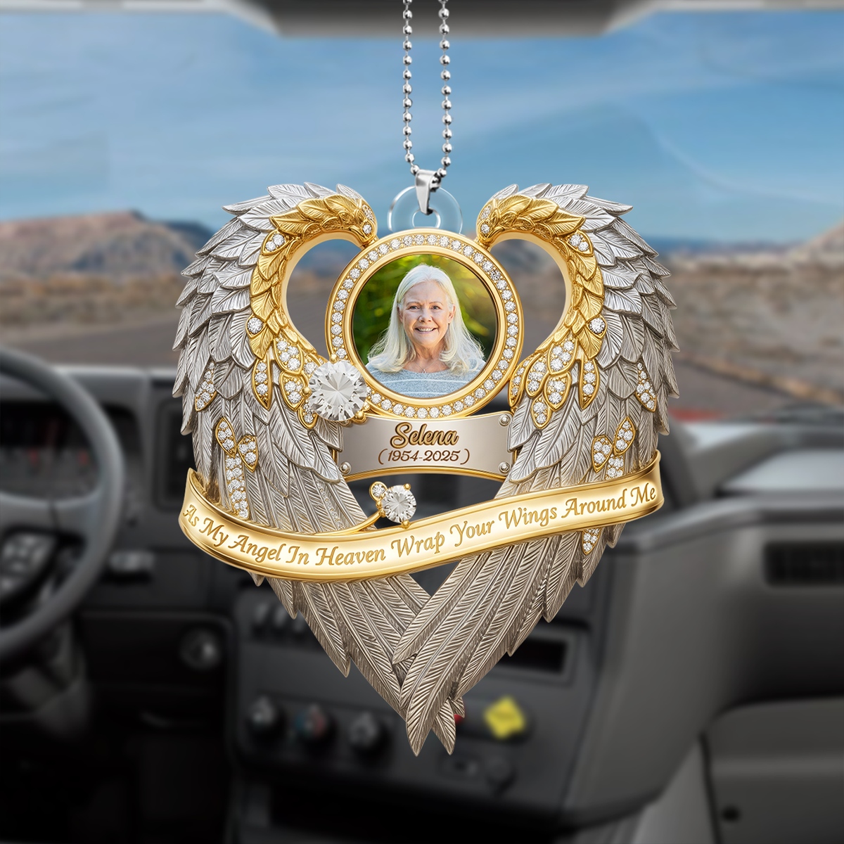 Angel In Heaven Car Ornament - Personalized Custom Photo Gift For Heaven 06HULU020825-Homacus