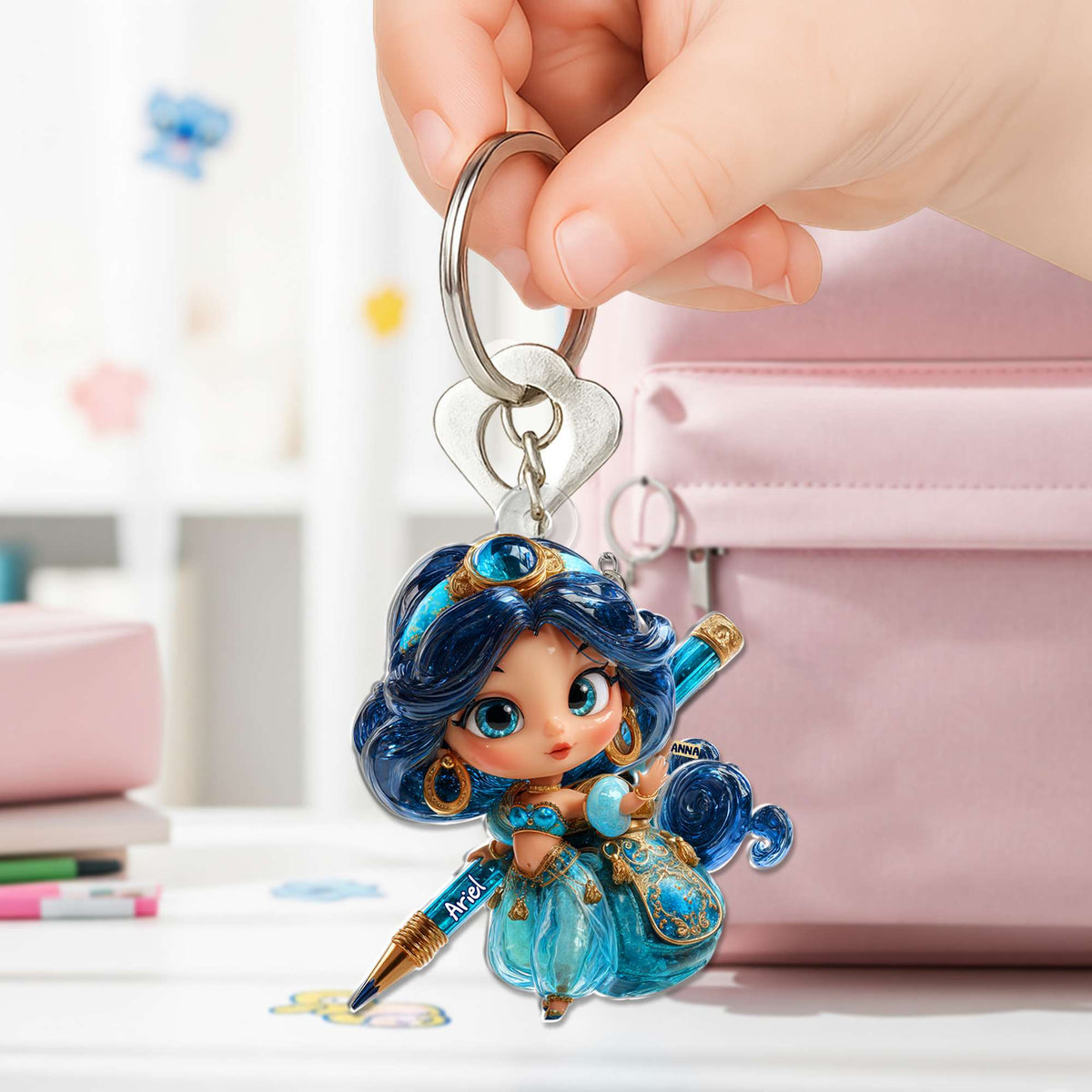 Lovely Princess Acrylic Keychain - Personalized Back To School Gifts For Kid 04TGLU260625-Homacus
