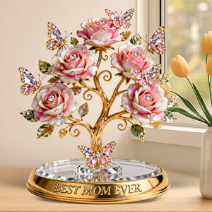 Family Tree Butterfly Rose Acrylic Plaque – Personalized Gifts For Mom 02ohqn030226-Homacus