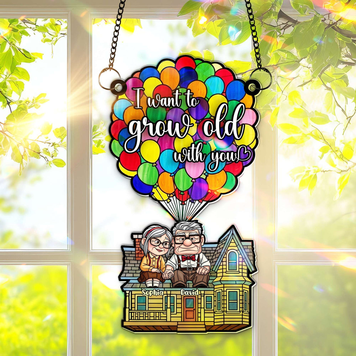 Love Bubble Suncatcher Ornament - Personalized Gifts for Couple 06TOLU150725-Homacus