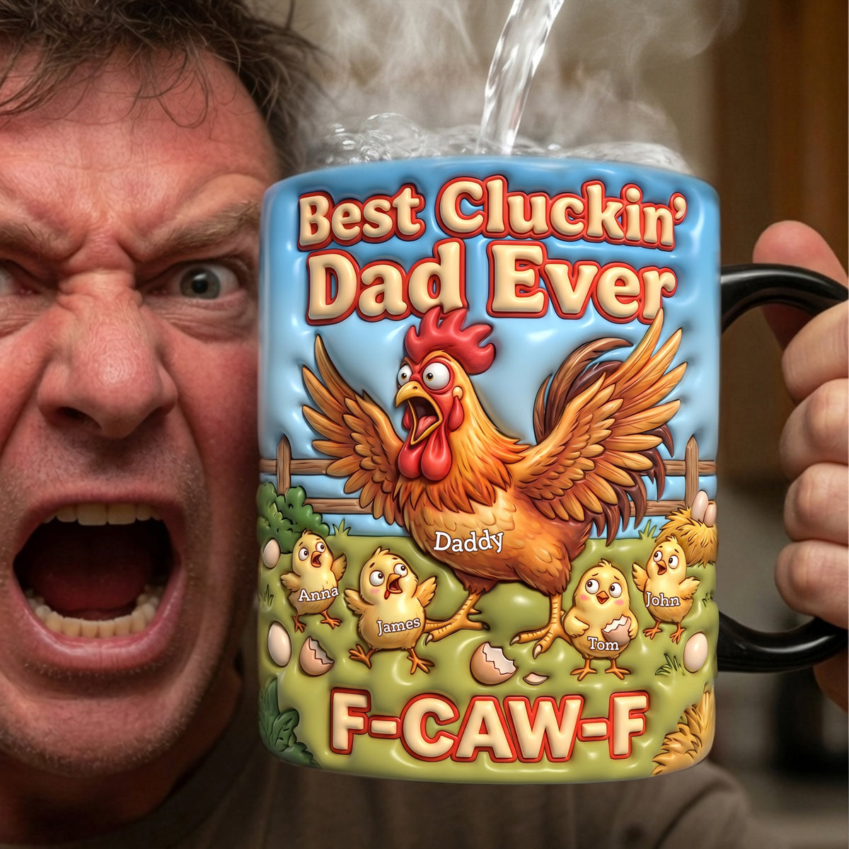 Best Cluckin' Dad Ever Magic Mug - Personalized Gifts For Dads 04nalu130526-Homacus
