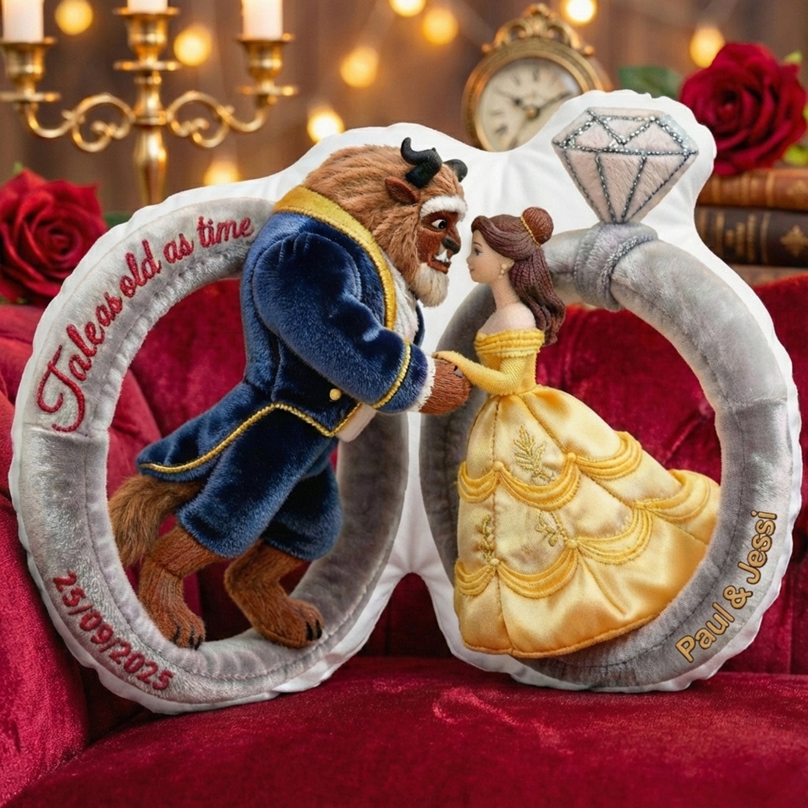 Romantic Fairytale Couple Pillow - Personalized Gifts For Couple 04tglu181225-Homacus