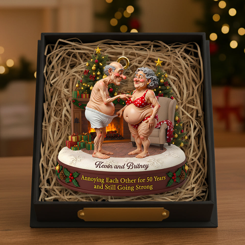 Old Couple Christmas Ornament Personalized Gifts For Couple 04NADT290925-Homacus