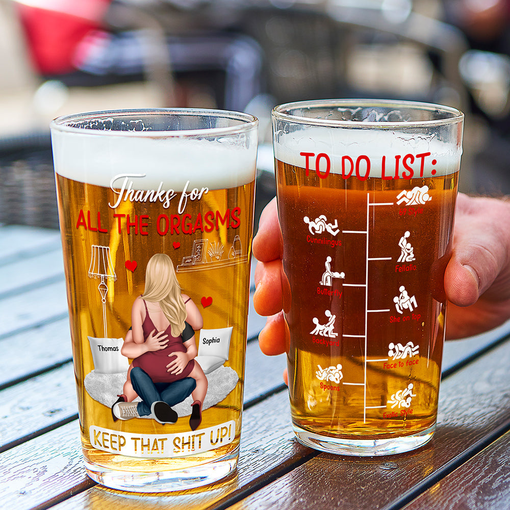 Naughty Couple Beer Glass - Personalized Gifts For Couple 01ohqn120525hh-Homacus