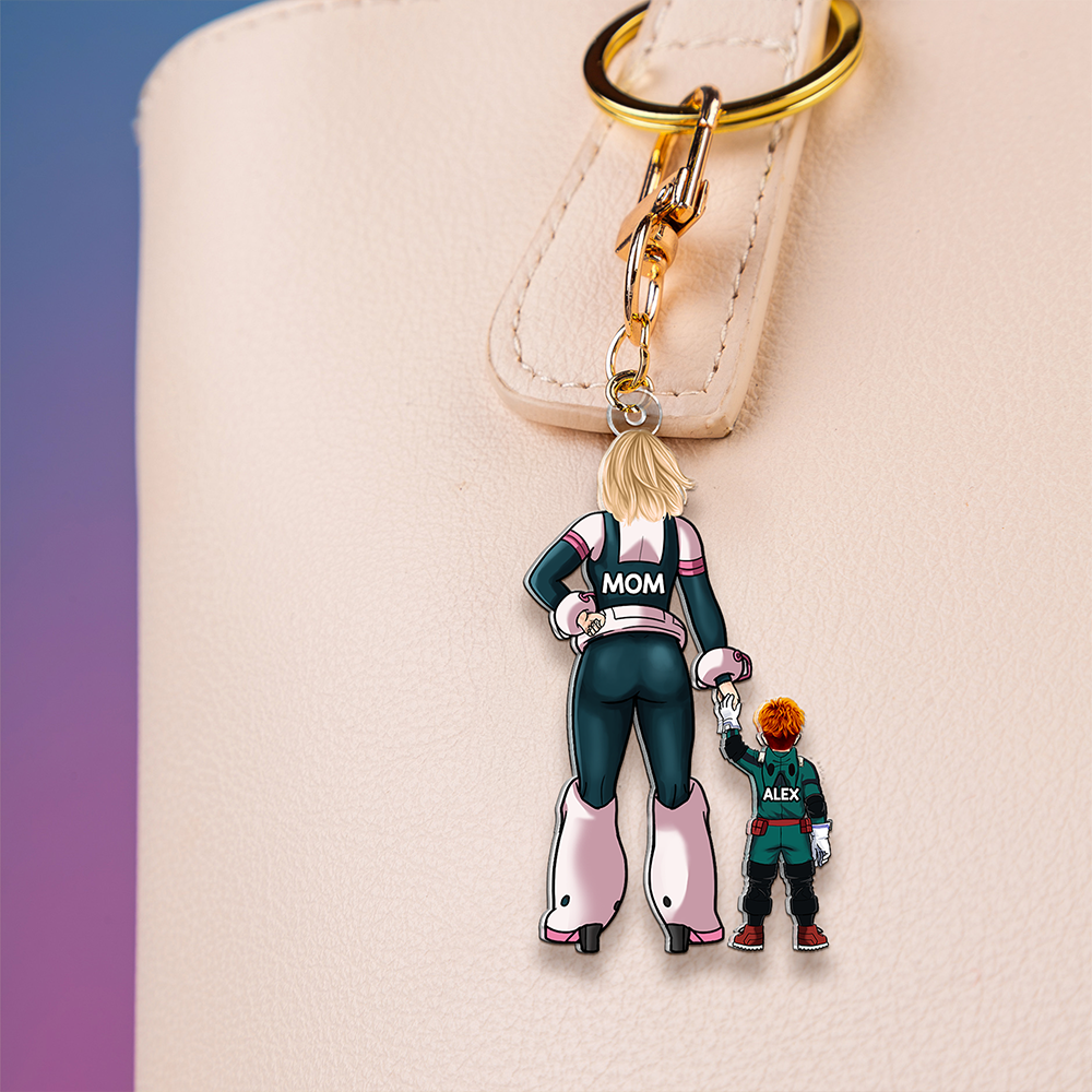 Personalized Gifts For Mom Keychain Anime Mom And Kids 03QHHU200225HH-Homacus