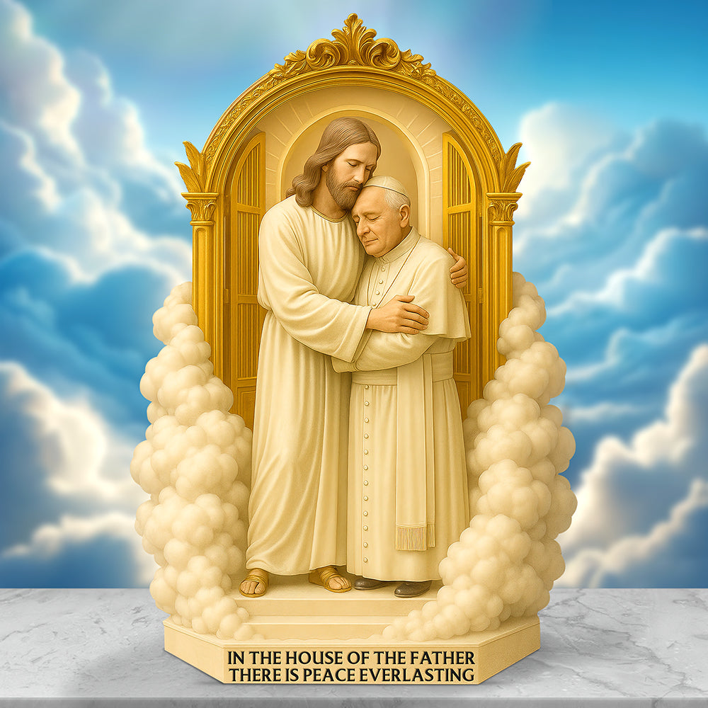 There Is Peace Everlasting - Pope Francis Plaque 02ohqn220425-Homacus