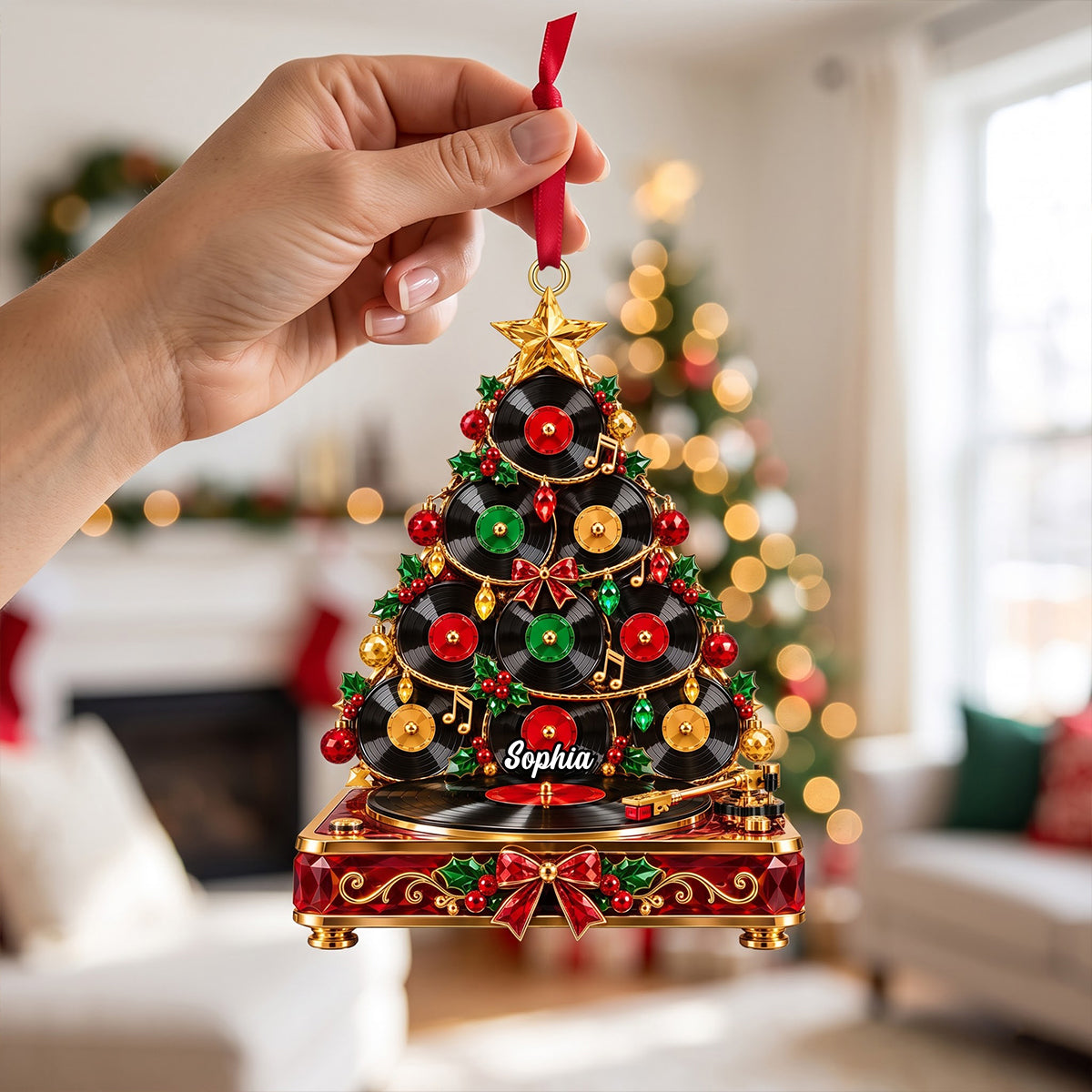 Vinyl Record Christmas Ornament - Personalized Gifts For Christmas 04natn161026