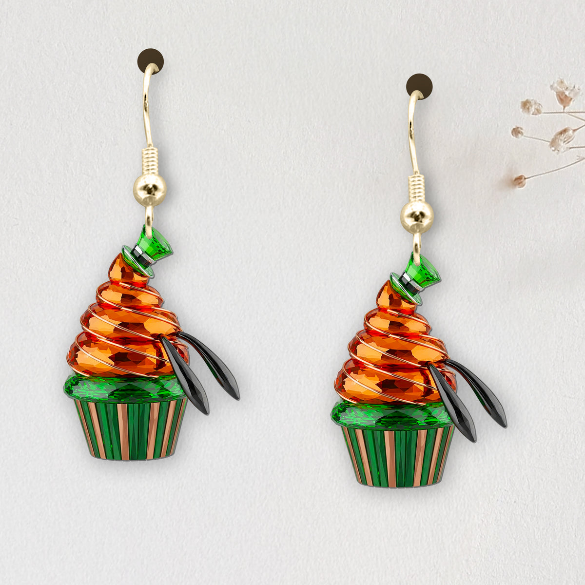 Cute Cupcakes Earrings - Personalized Gifts For Cartoon Lovers 01TGDT080725-Homacus