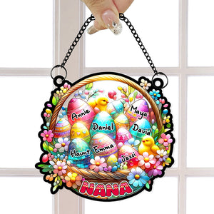 Personalized Easter Gifts For Grandma Suncatcher Ornament 01nalu060225 Easter Eggs-Homacus