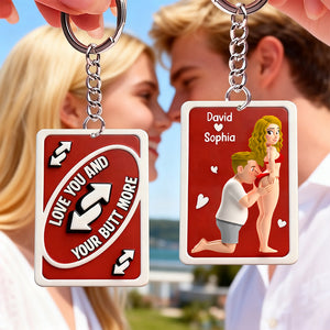 Personalized Funny Gifts For Couple Keychain 07natn181225 Valentine Gifts-Homacus