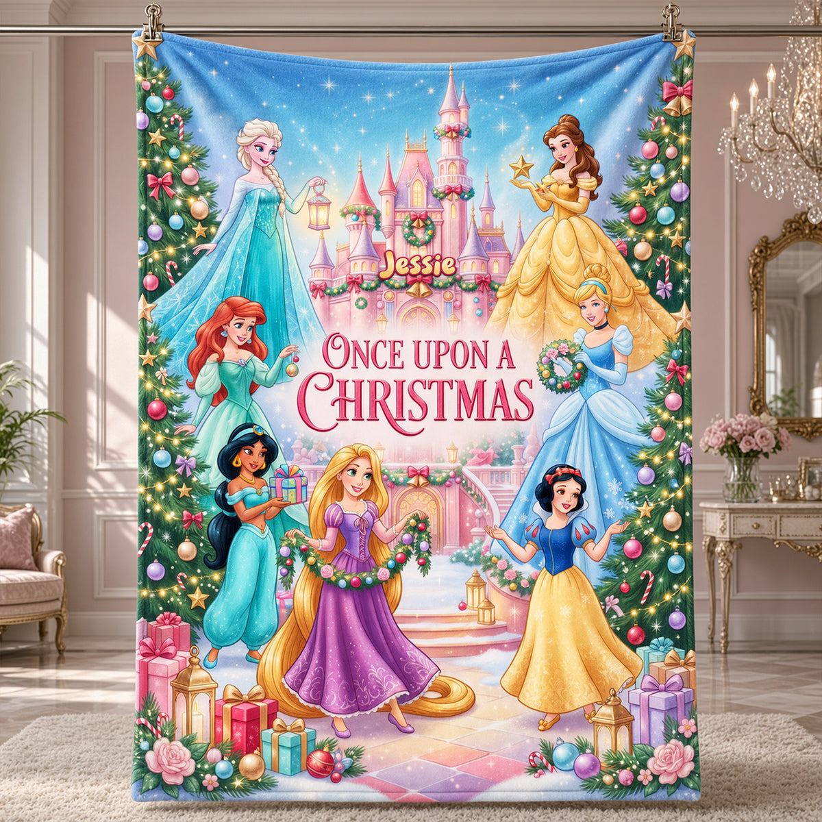 Once Upon A Christmas Blanket - Personalized Gift For Fantasy Lovers 03TYTA061026-Homacus