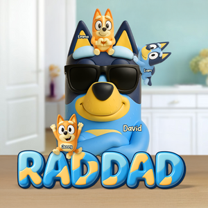 Dog Dad Plaque - Personalized Gifts For Dad 03napu170525