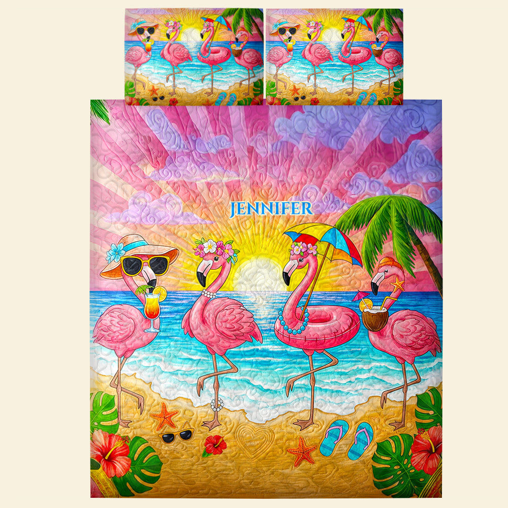 Flamingo Summer Quilt Bed Set Special Line - Gifts For Flamingo Lovers 03NADT160725-Homacus
