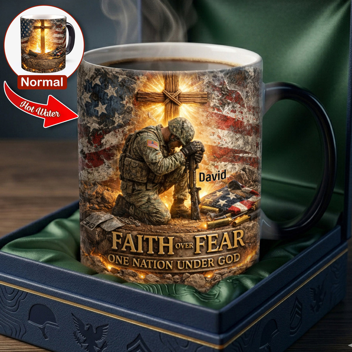 Faith Over Fear Magic Coffee Mug - Personalized Gifts For Veteran 04TOLU280326