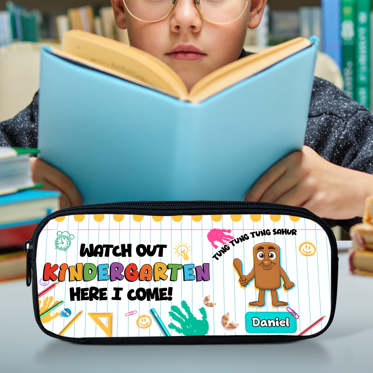 Funny Character Pencil Case - Personalized Gifts For Kids 01hulu010825-Homacus