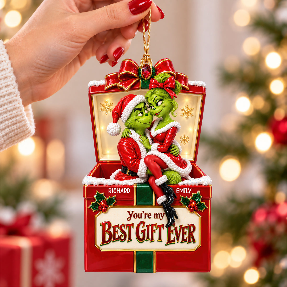 Best Gift Of My Life Christmas Ornament - Personalized Gifts For Couple 03qhqn150926