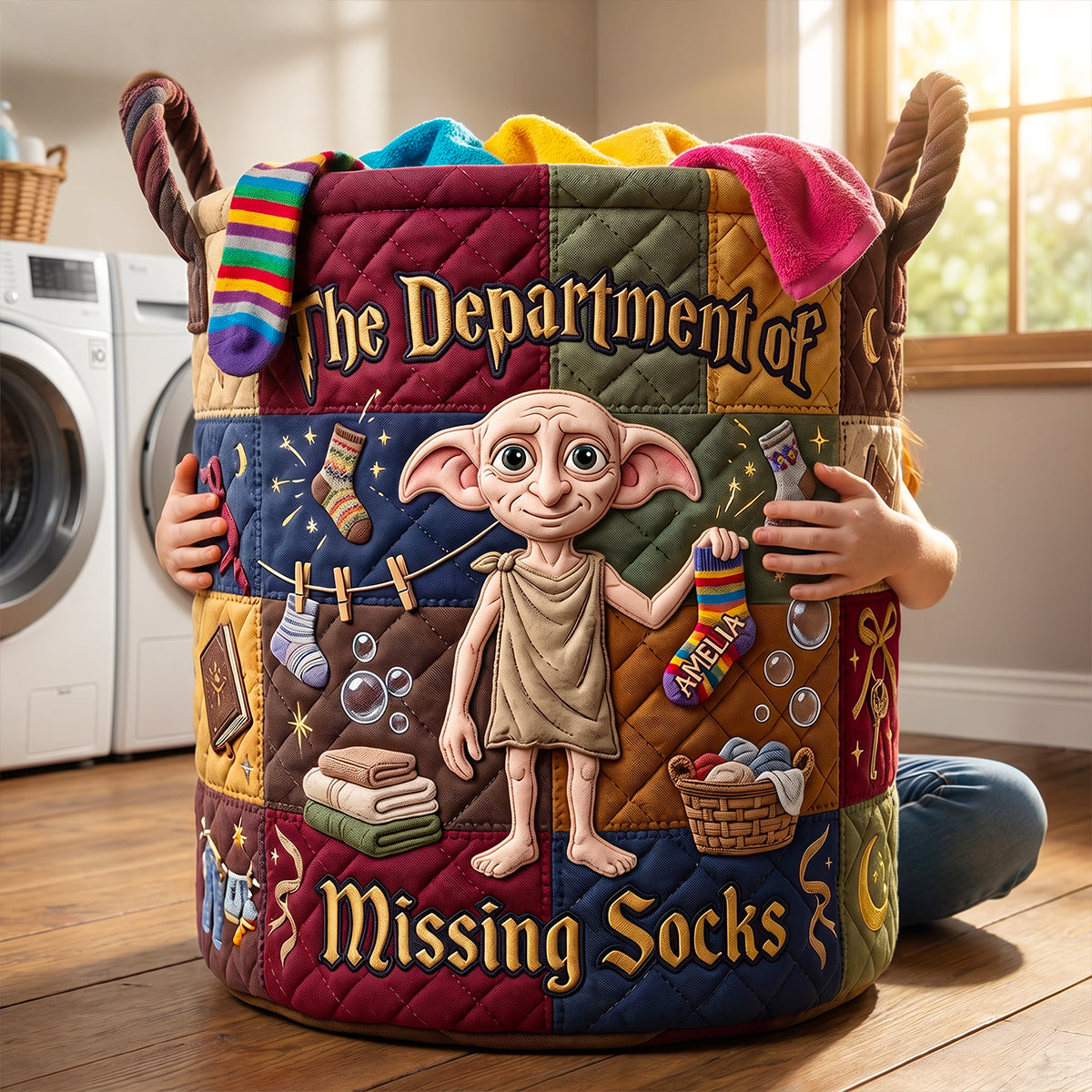The Lost Socks Laundry Basket - Personalized Gift For Fantasy Lovers 03TYDT300626-Homacus