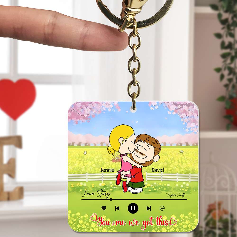 Personalized Gifts For Couples Acrylic Keychain Valentine 03XQLU281124HG-Homacus